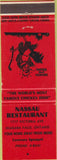 Matchbook Cover - Nassua Restaurant Niagra Falls ON