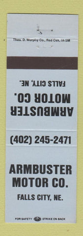 Matchbook Cover - Armbuster Motors Falls City NE