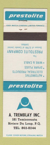 Matchbook Cover - Frestolite Auto Parts A Tremblay Riviere Du Loup QC