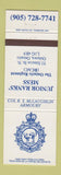 Matchbook Cover - Junior Ranks' Mess RCAC Oshawa ON Canadian Military