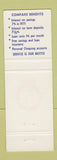 Matchbook Cover - Defence HQ Ottawa ON Military Credit Union