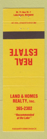 Matchbook Cover - Land & Homes Real Estate Lake Ozark MO