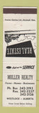 Matchbook Cover - Muller Real Estate Westlock AB WEAR