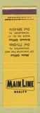 Matchbook Cover - Main Line Real Estate Shillington PA Womelsdorf