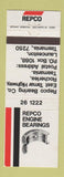 Matchbook Cover - Repco Engine Bearings Launceston Tasmania Australia