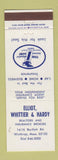 Matchbook Cover - Elliot Whittier Hardy Real Estate Insurance Winthrop MA