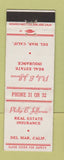 Matchbook Cover - Philip Jefferson Real Estate Insurance Del Mar CA