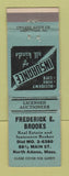 Matchbook Cover - Frederick Broos Insurance Real Estate North Adams MA