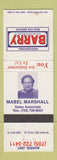 Matchbook Cover - Mable Marshall Barry Real Estate Barrie ON