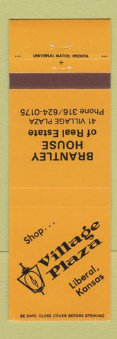 Matchbook Cover - Village Plaza Brantley House Real Estate Liberal KS