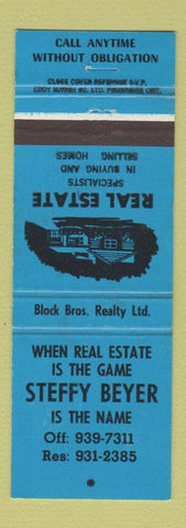Matchbook Cover - Steffy Beyer Real Estate Canada