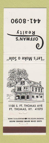 Matchbook Cover - Coffman's Real Estate Fort Thomas KY