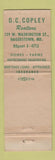 Matchbook Cover - DC Copley Real Estate Hagerstown MD