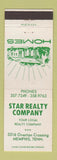 Matchbook Cover - Starr Real Estate Company Memphis TN