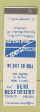 Matchbook Cover - Bert Hesterberg Real Estate Fairview Heights IL