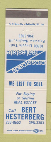 Matchbook Cover - Bert Hesterberg Real Estate Fairview Heights IL