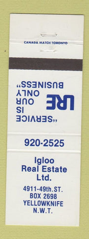 Matchbook Cover - Igloo Real Estate Yellowknife NWT