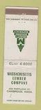 Matchbook Cover - Massachusetts Lumber Company Cambridge MA WEAR