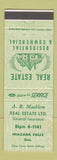 Matchbook Cover - AR Macklem Real Estate Insurance Niagara Falls ON
