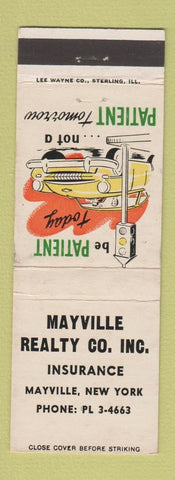 Matchbook Cover - Mayville Real Estate Insurance Mayville NY