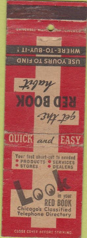 Matchbook Cover - Red Book Habit Telephone Book WORN