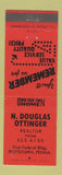 Matchbook Cover - N Douglas Ottinger Real Estate Pottstown PA