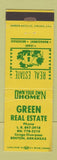 Matchbook Cover - Green Real Estate Benton AR