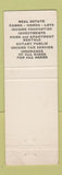 Matchbook Cover - Edmer Goetz Real Estate Bismarck ND