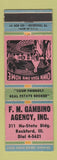 Matchbook Cover - FM Gambino Real Estate Rockford IL