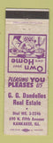 Matchbook Cover - GG Danelles Real Estate Kankakee IL WEAR