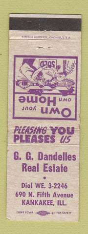 Matchbook Cover - GG Danelles Real Estate Kankakee IL WEAR