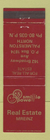 Matchbook Cover - Smillie Powell Real Estate Palmerston New Zealand