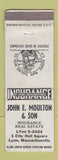 Matchbook Cover - John Moulton Real Estate Lynn MA