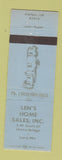 Matchbook Cover - Len's Home Sales Harbor OR