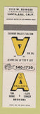 Matchbook Cover - A Co. Real Estate Santa Ana CA