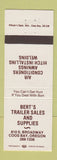 Matchbook Cover - Bert's Trailer Sales Supply Coos Bay OR