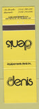 Matchbook Cover - E Denis Equipment St Rosalie Barraute QC
