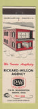 Matchbook Cover - Rickard Wilson Insurance Real Estate Medina OH