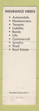 Matchbook Cover - Rickard Wilson Insurance Real Estate Medina OH