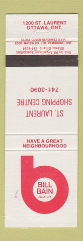 Matchbook Cover - Bill Bain Real Estate Ottawa ON