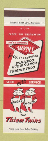 Matchbook Cover - Thiem Twins Products Milwaukee WI