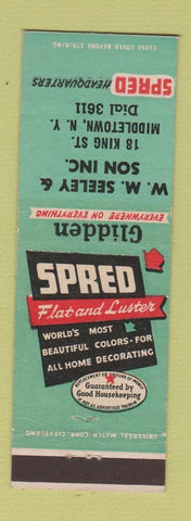 Matchbook Cover - Glidden Paints WM Seeley Son Middletown NY