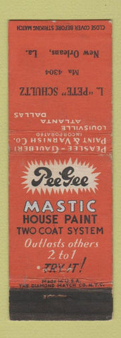 Matchbook Cover - Pee Gee House Paint L Pete Schultz New Orleans LA