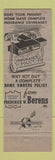 Matchbook Cover - Frederick Berens Real Estate Washington DC Insurance Policy
