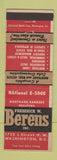 Matchbook Cover - Frederick Berens Real Estate Washington DC Realtor Association