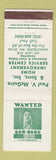 Matchbook Cover - Paul McGuire Home Improvement Service Manchester NH EAR