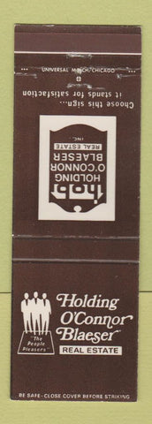 Matchbook Cover - Holding O'Connor Real Estate Arlington Heights Palatine IL
