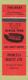 Matchbook Cover - Princess Real Estate Chilliwack BC
