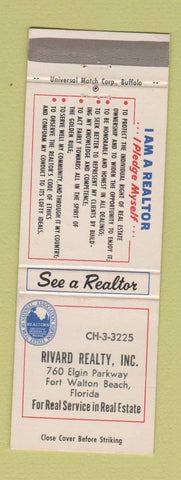 Matchbook Cover - Rivard Real Estate Fort Walton Beach FL