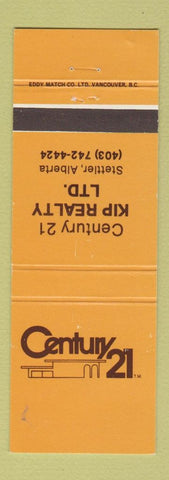 Matchbook Cover - Century 21 Real Estate Stettler AB Kip Realty